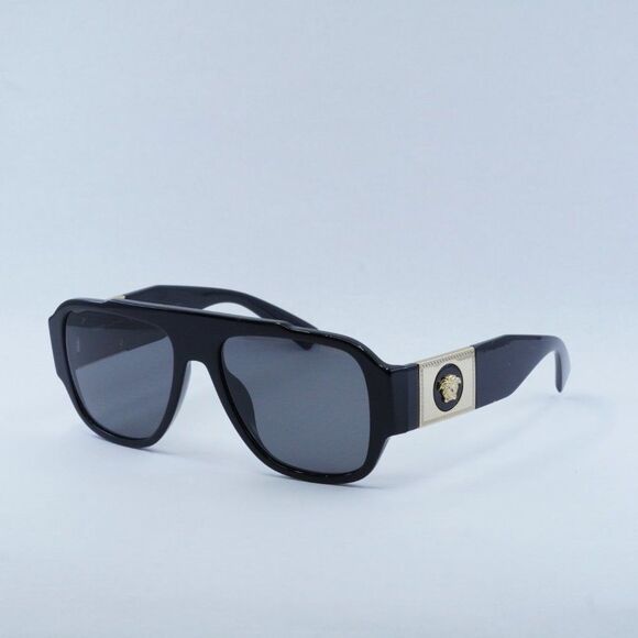 Versace VE4436U GB1/81 Sunglasses Black Aviator Frame, Grey Polarized Lenses main image 4